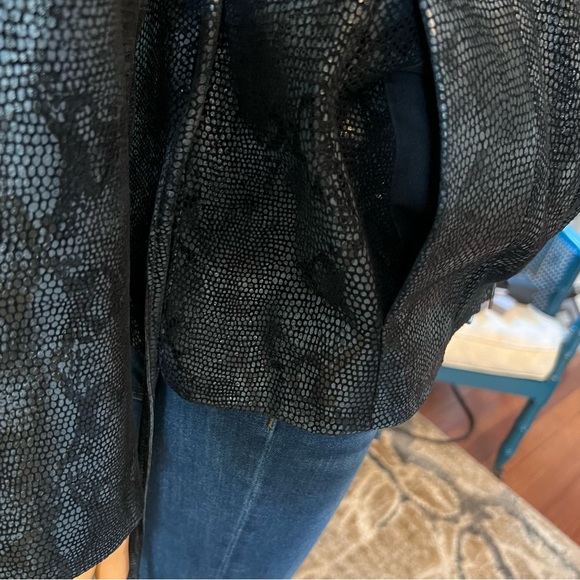 STEVE MADDEN Snakeskin Texture Genuine Leather Jacket - Picture 8 of 15